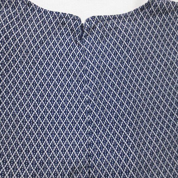 4/$14 MICHAEL KORS womens BLUE white TOP shirt BLOUSE career SHORT SLEEVE SIZE M - Picture 7 of 11